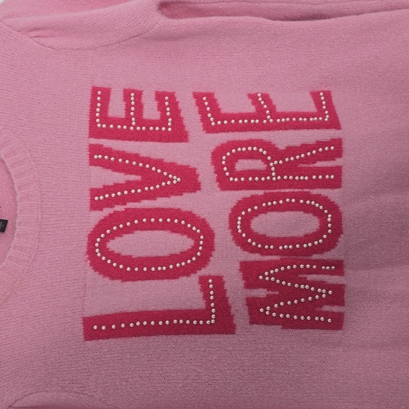 Pink sweater love more size s new - Picture 3 of 5